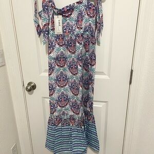 NWT Cara Cara Campbell Dress palm medallion